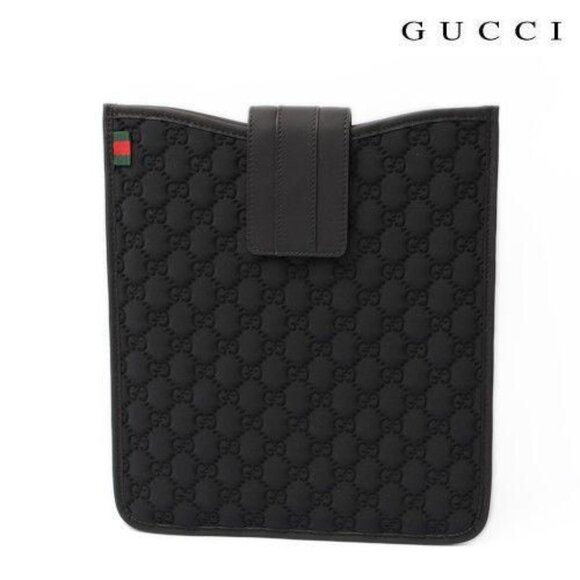 Gucci Ipad Case Black Neoprene GG Fpogx 1060